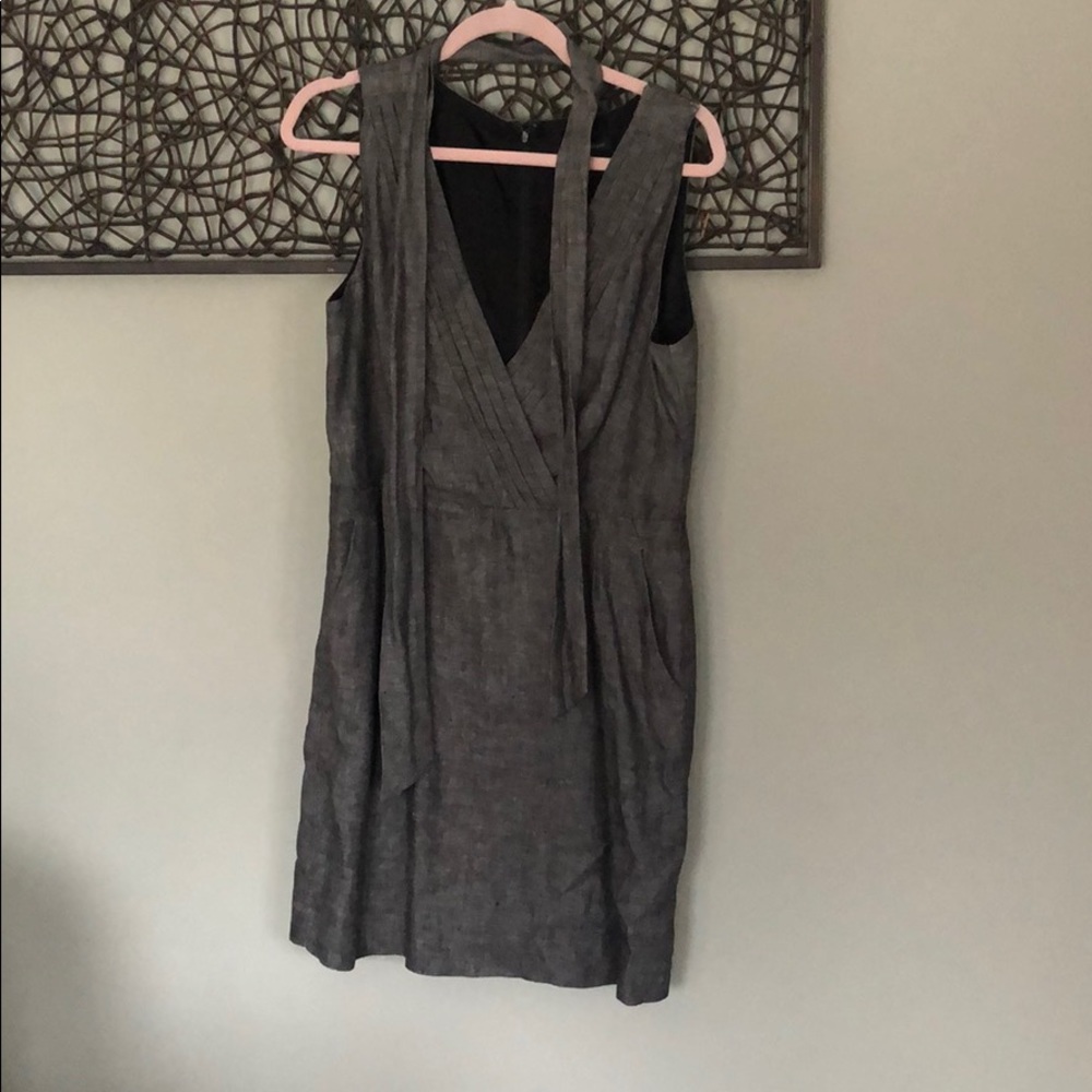 Grey Linen Banana Republic Dress
